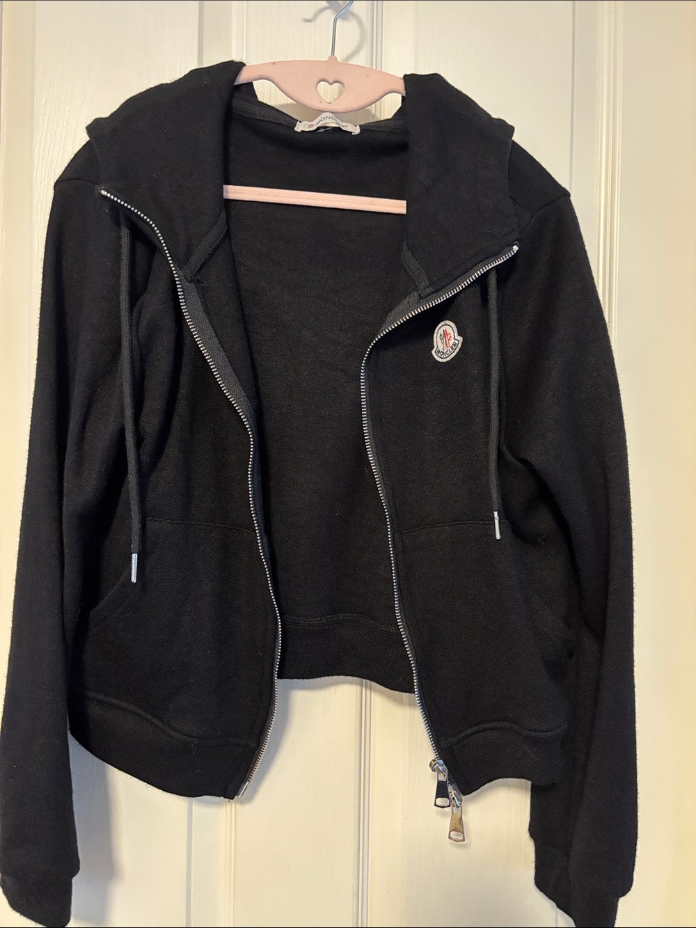 Black Zip-Up Hoodie Cardigan